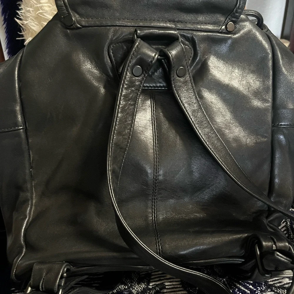 Vintage 90’s Tumi drawstring leather mini backpack